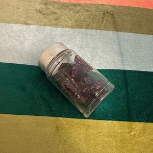 Purple and Gold DND Dice Set in Clear Jar